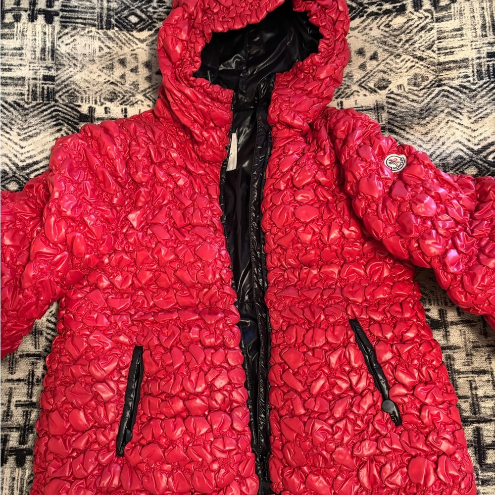 Moncler Women’s Shiny Red Puffer Jacket